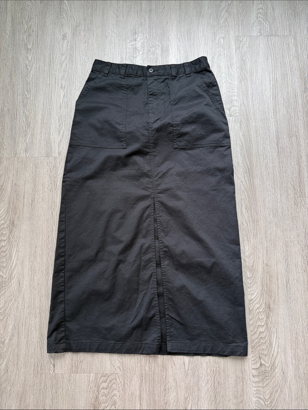 a new day Black Midi Utility Skirt with Front Pockets